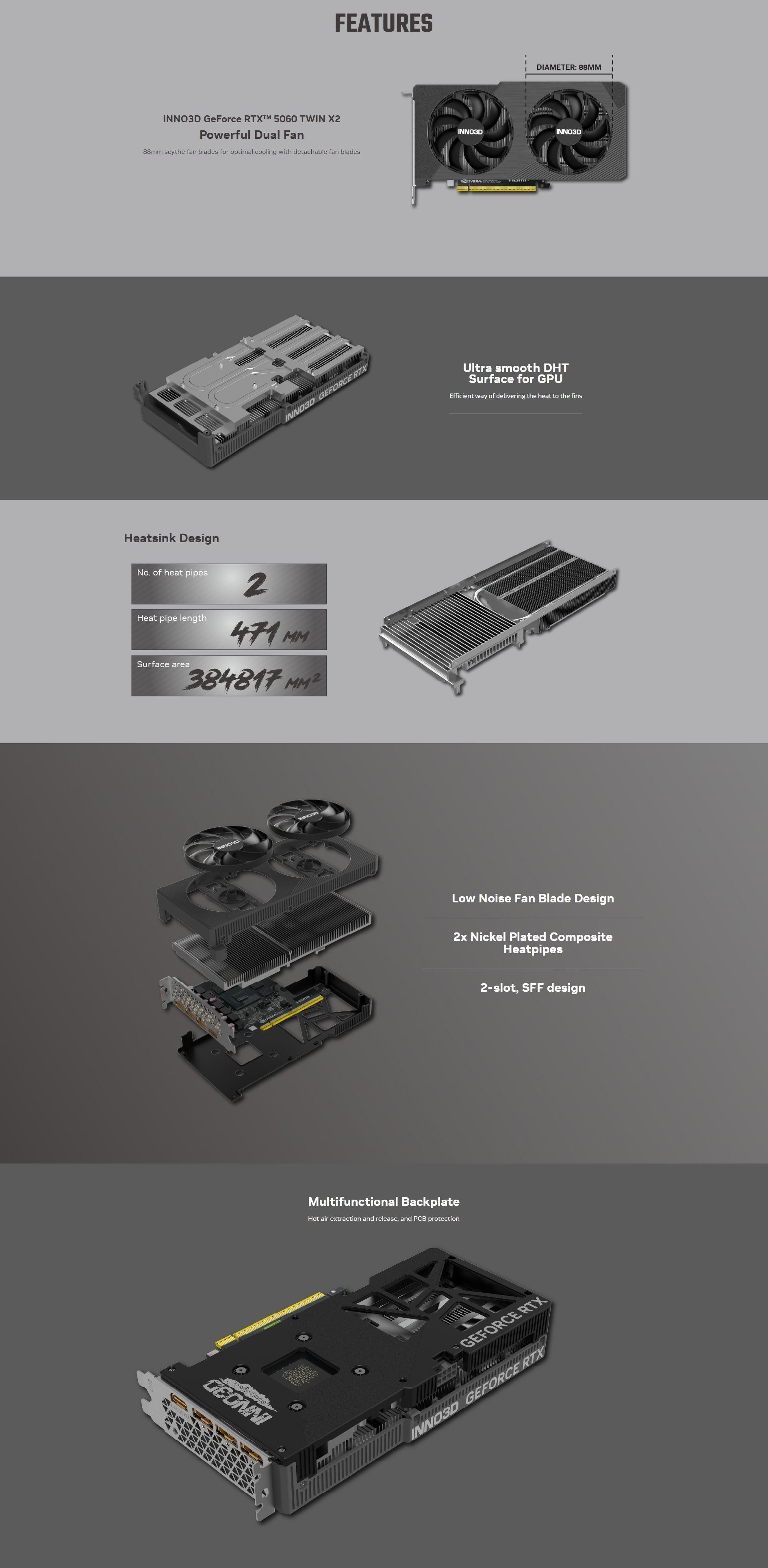 Inno3D GeForce RTX 5060 TWIN X2 8GB Video Card