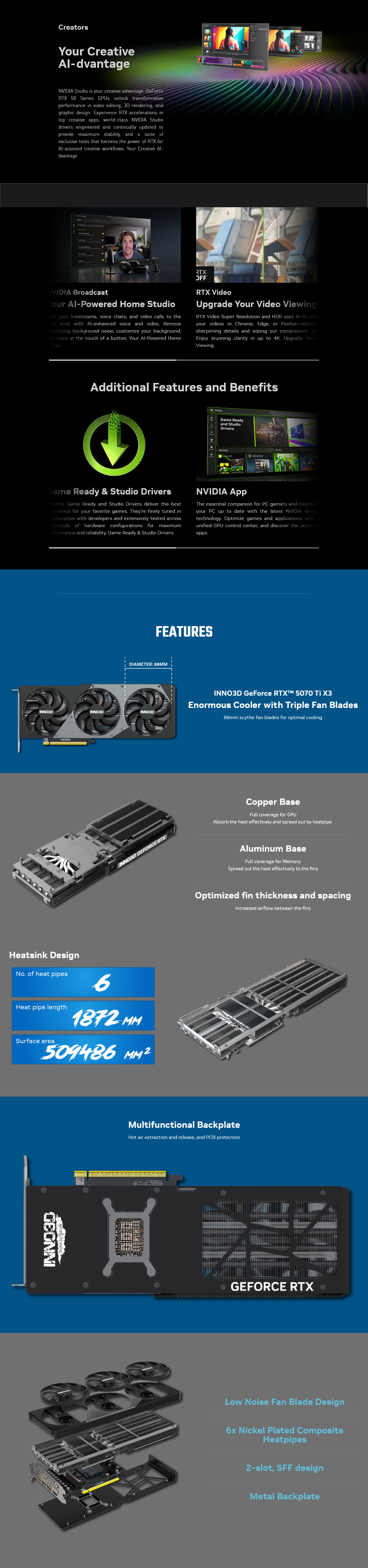Inno3D GeForce RTX 5070 TI X3 16GB GDDR7 Video Card