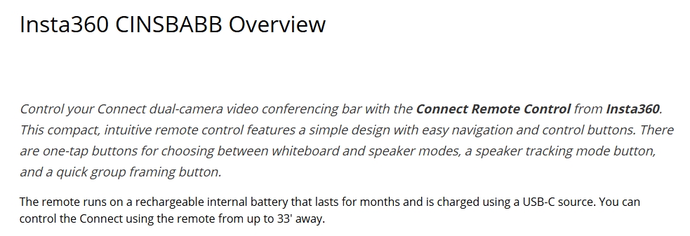 Insta360 Connect Remote Control