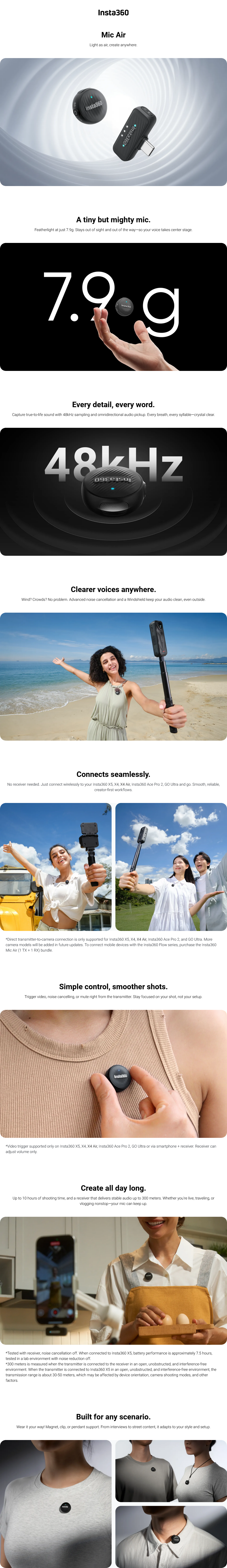 Insta360 Mic Air Transmitter