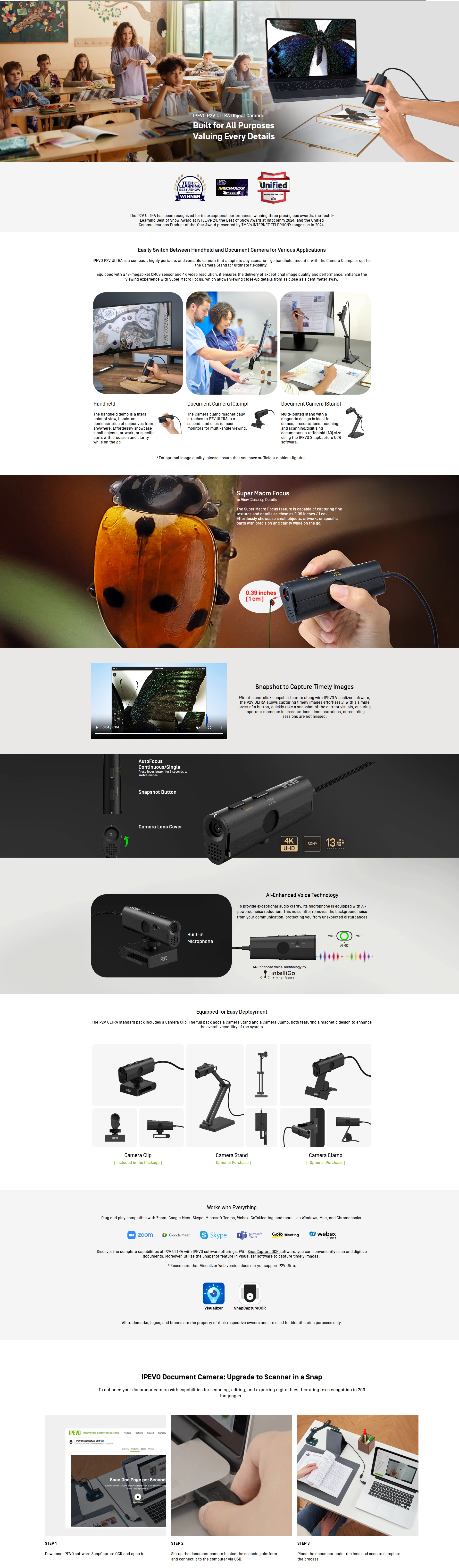 IPEVO P2V ULTRA FULL PACK