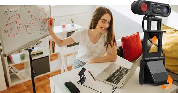 j5create JVU250 USB HD Webcam with Auto & Manual Focus Switch - Desktop Overview 6