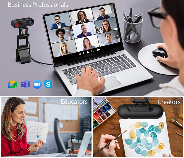 j5create JVU250 USB HD Webcam with Auto & Manual Focus Switch - Desktop Overview 10