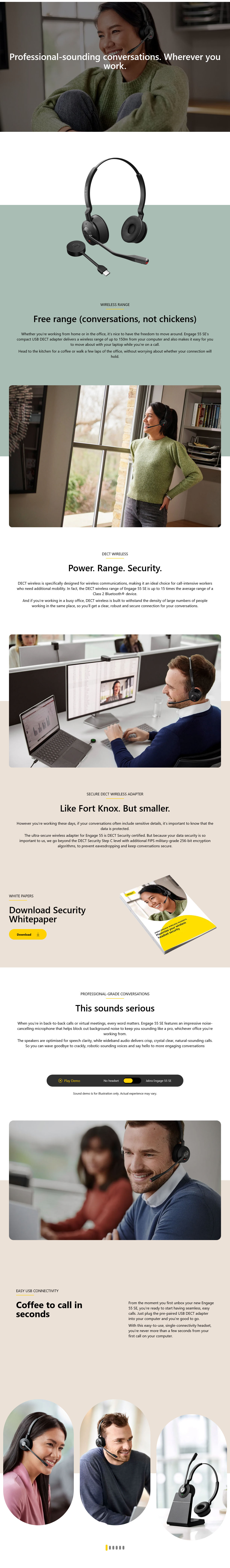 Jabra Engage 55 SE USB-A MS Mono DECT Headset