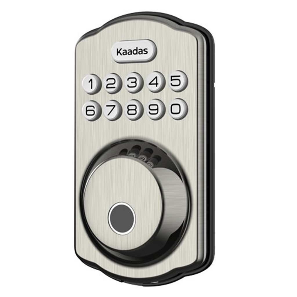 Kaadas KS02 Deadbolt Lock Fingerprint Satin Nickel - KS02-SN | Mwave