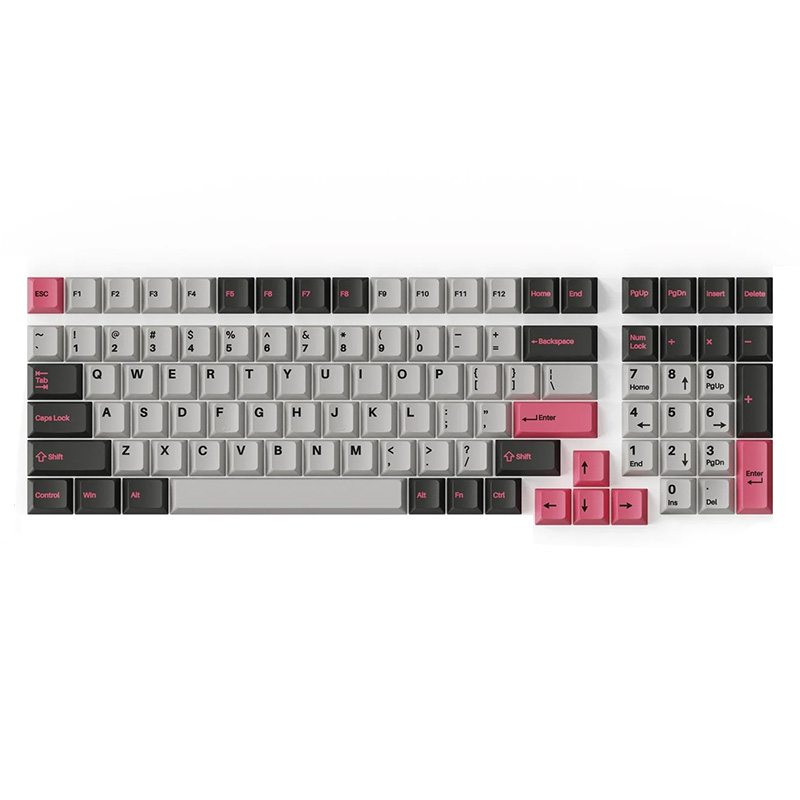 Keychron Cherry Profile Doubleshot PBT Full Set Keycaps Dolch Pink