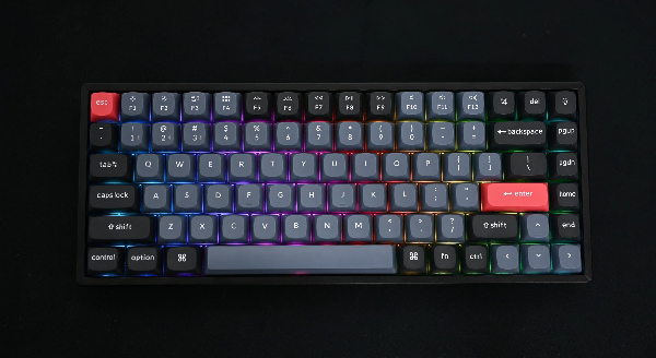 Keychron K2 Pro Wireless Hot-Swappable RGB Aluminium Keyboard - K Pro Red - Desktop Overview 11