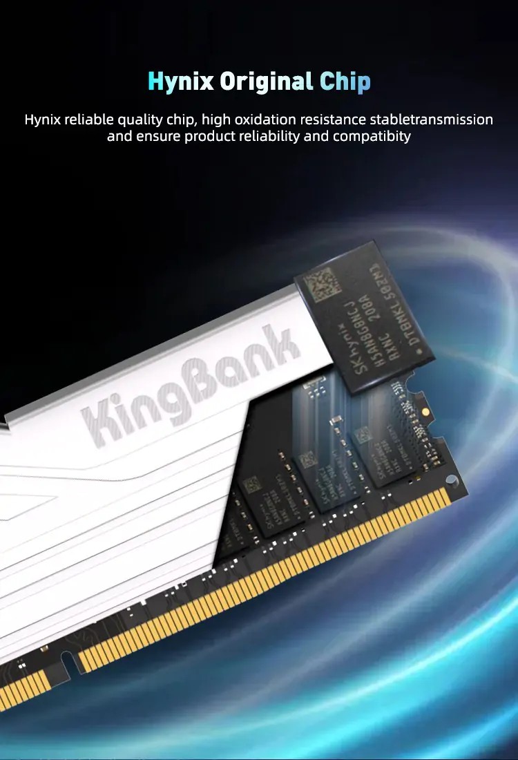Kingbank 32GB (2x 16GB) DDR4 3200MHz Desktop Memory - Sliver - K5