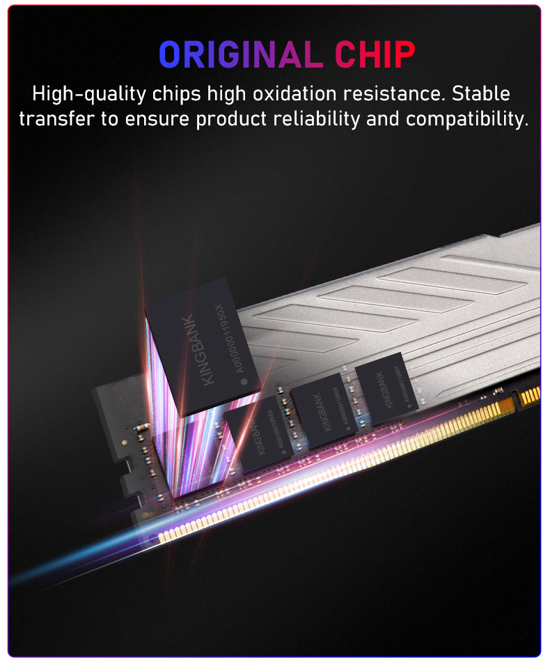 Kingbank 32GB (2x 16GB) DDR5 6000MHz C36 Desktop Memory - Sliver