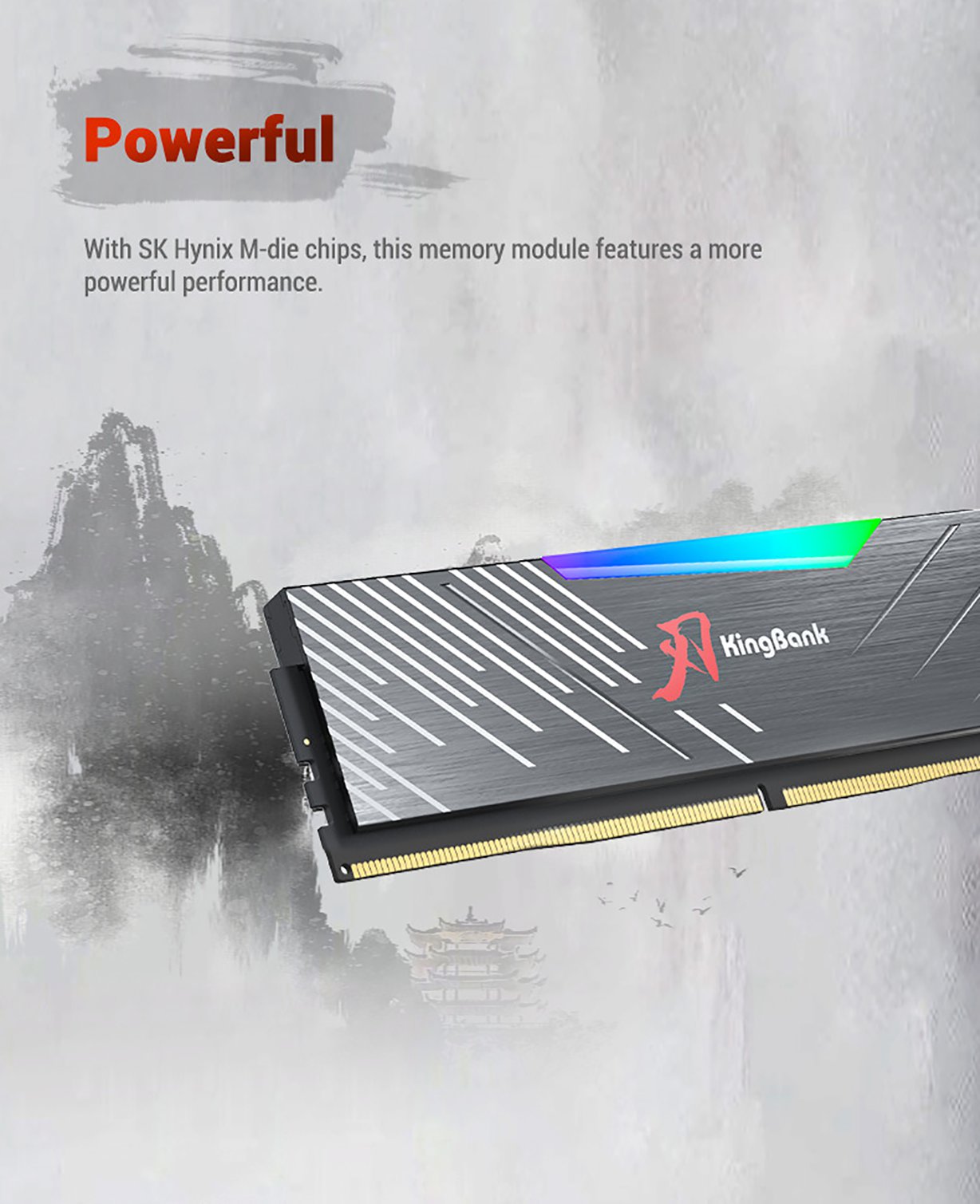 KingBank Dark Soarblade RGB 32GB DDR5 6400MHz Desktop Memory - Black