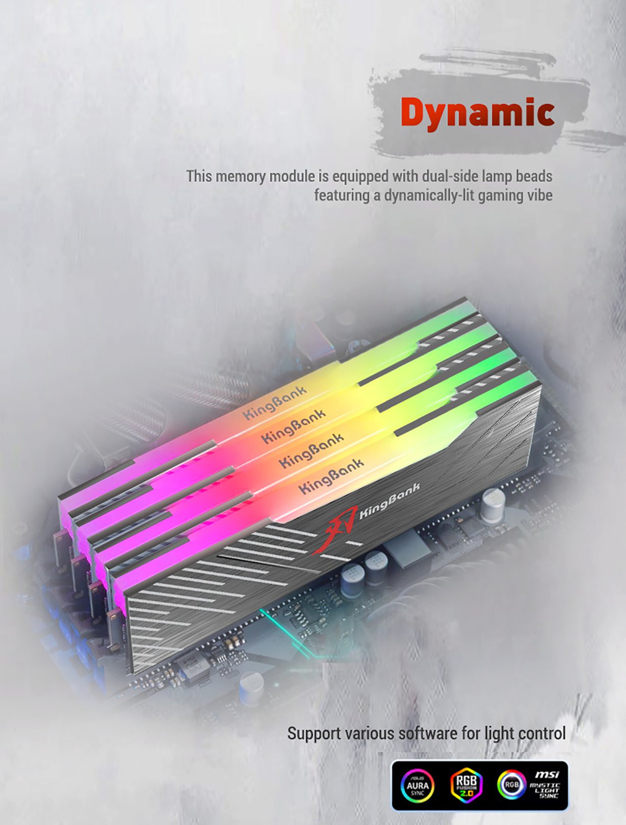 KingBank Dark Soarblade RGB 32GB DDR5 6400MHz Desktop Memory - Black
