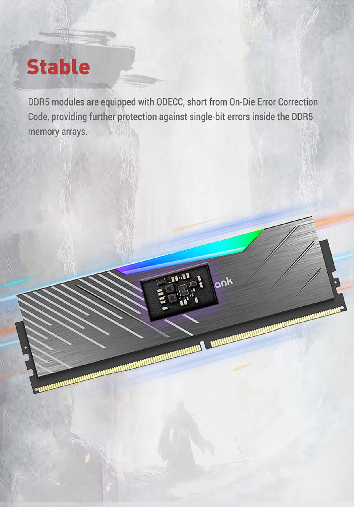 KingBank Dark Soarblade RGB 32GB DDR5 6400MHz Desktop Memory - Black