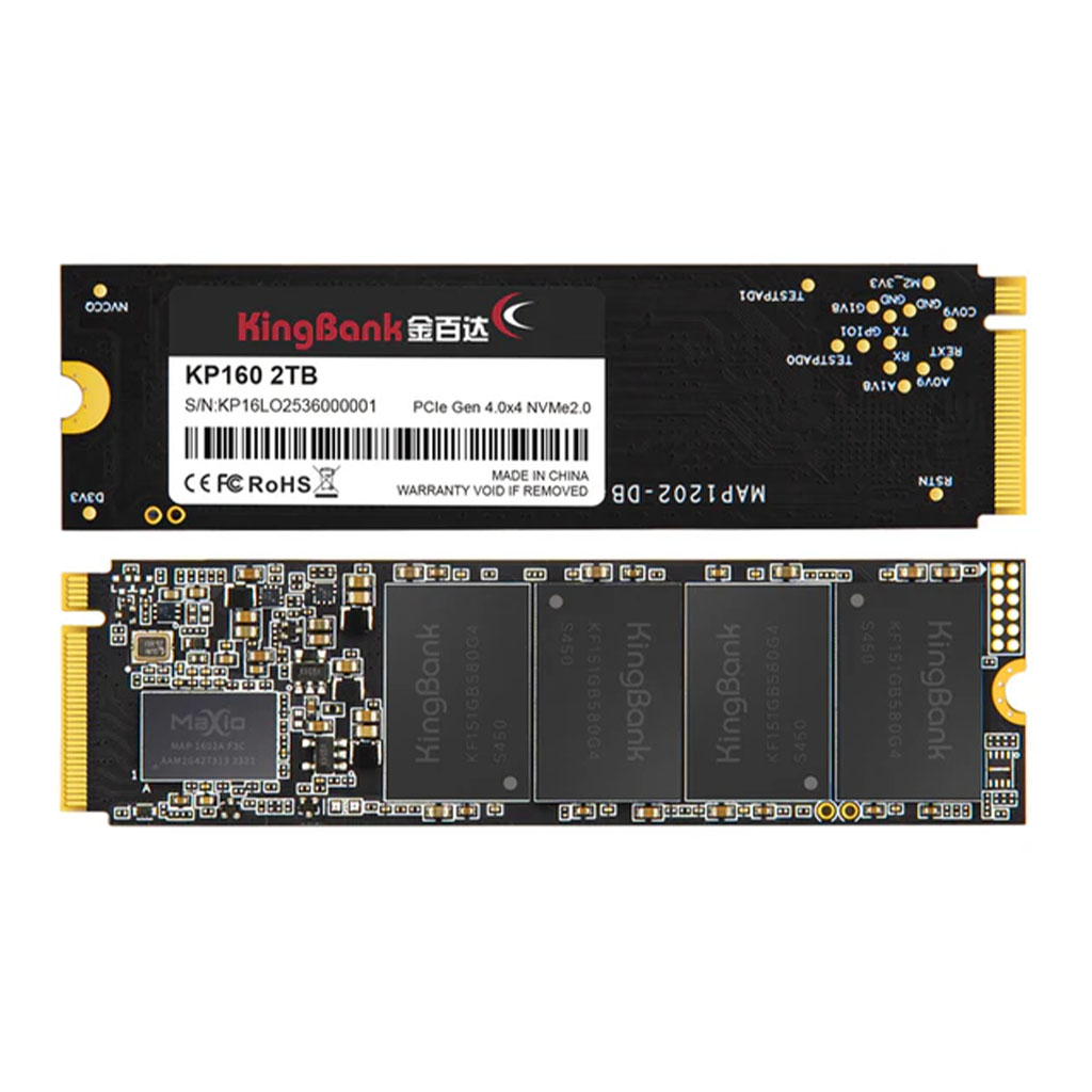 Kingbank KP160 2TB PCIe 4.0 NVMe M.2 2280 SSD - K5.02.FRL102T202