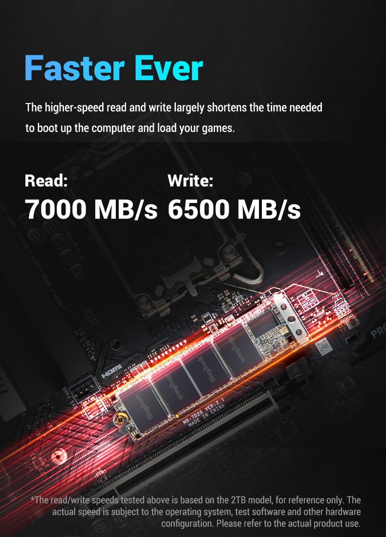 Kingbank KP260 Plus 1TB PCIe 4.0 NVMe M.2 2280 SSD - 7000/6500