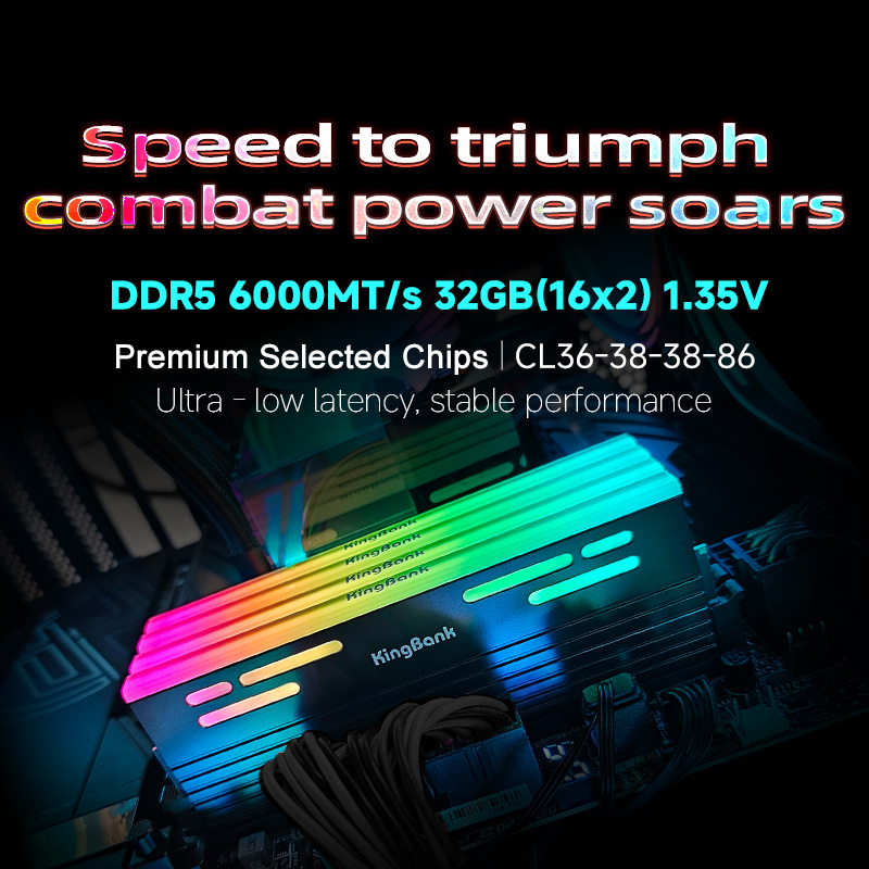 Kingbank RGB 32GB (2x 16GB) DDR5 6000MHz C36 Desktop Memory