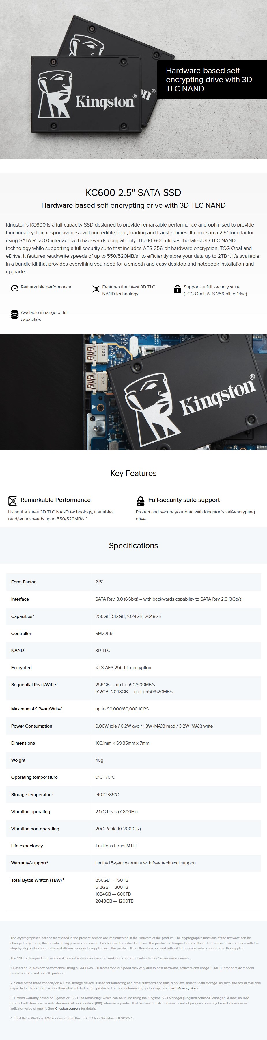 Kingston KC600 1024GB 2.5