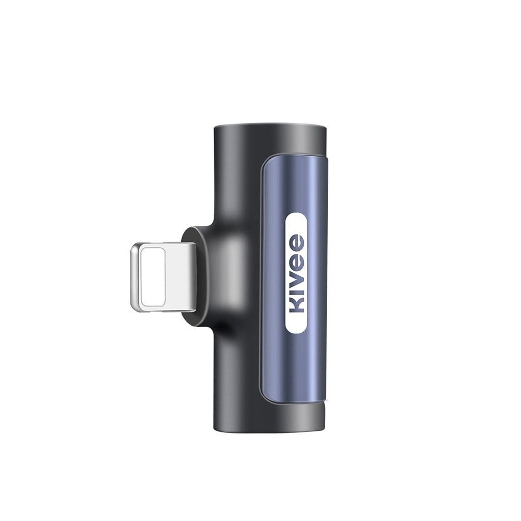 Kivee AD11 Lightning to Lightning Audio & Charging Adapter - Black ...