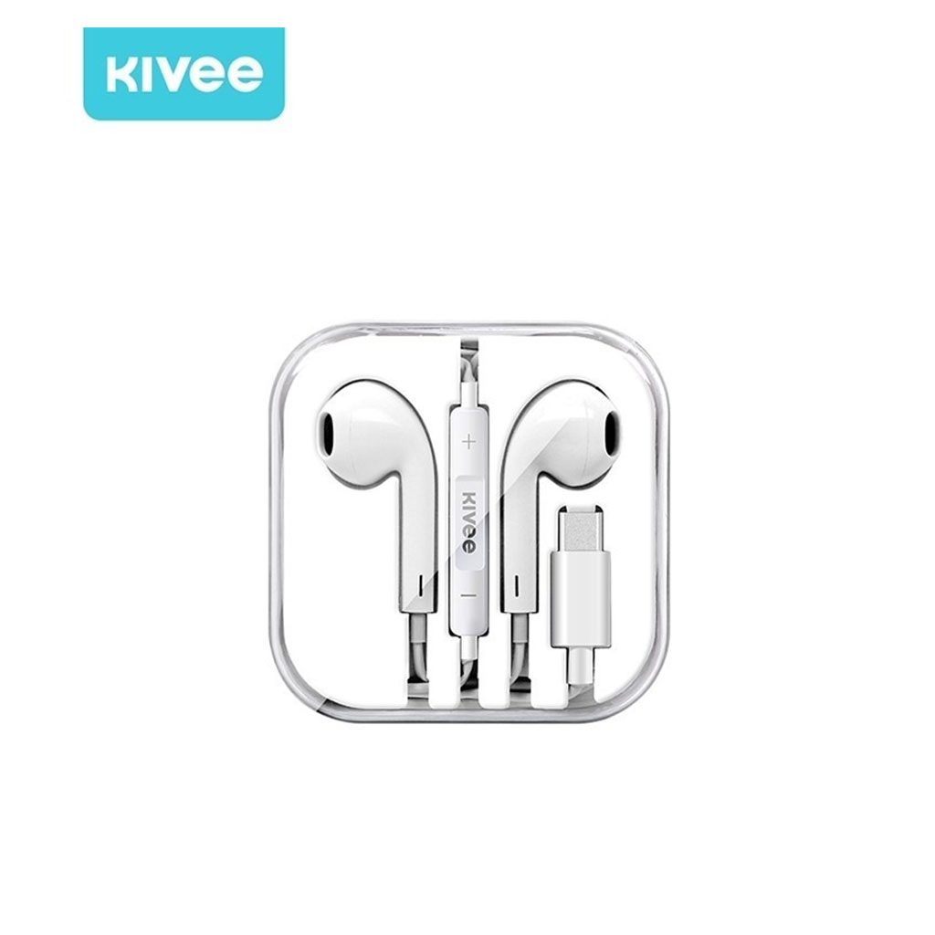 Kivee MT31 1.2m USB-C Earphones - White - ELEKIVMT31 | Mwave
