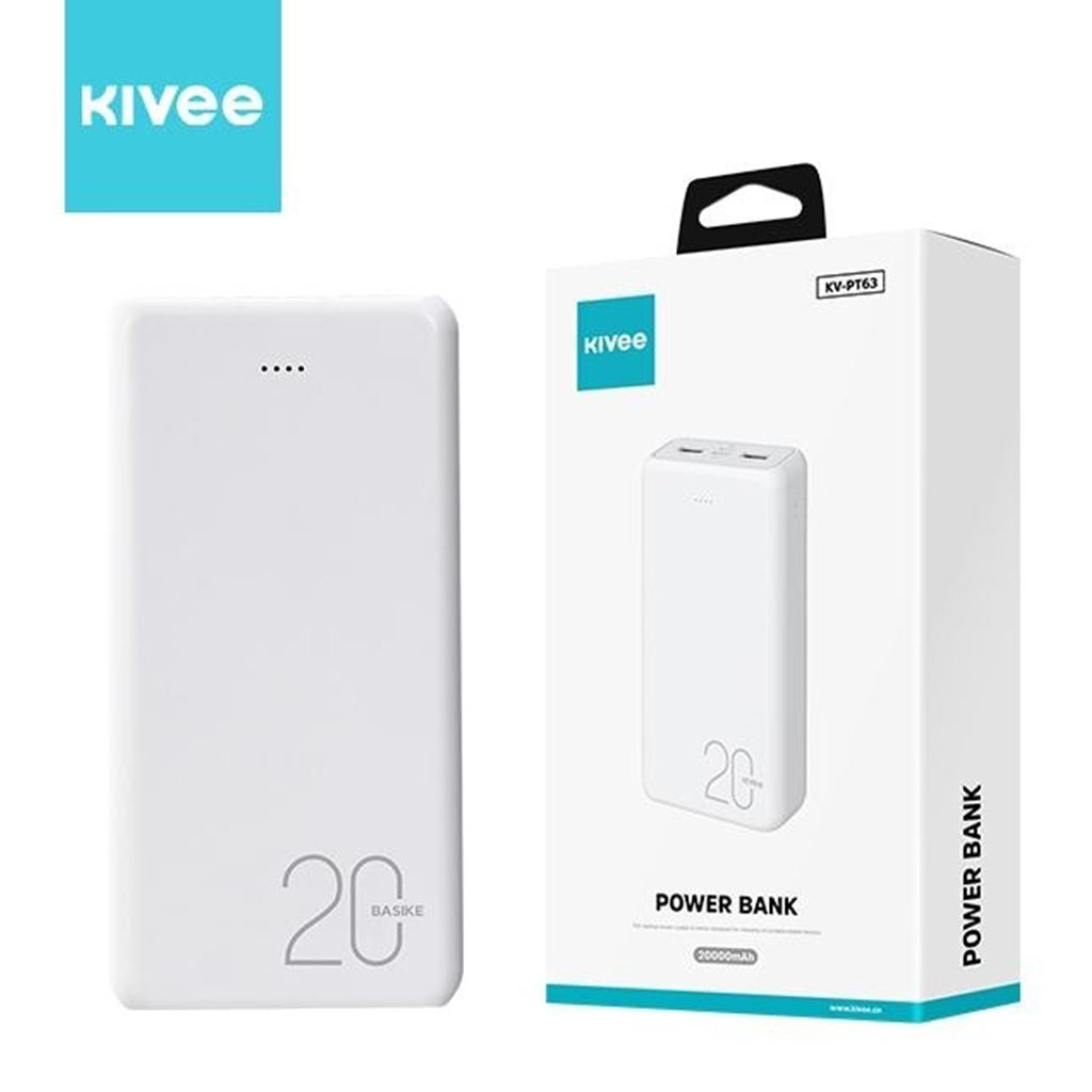 Kivee PT63 20000mAh Power Bank - White - ELEKIVPT63 | Mwave