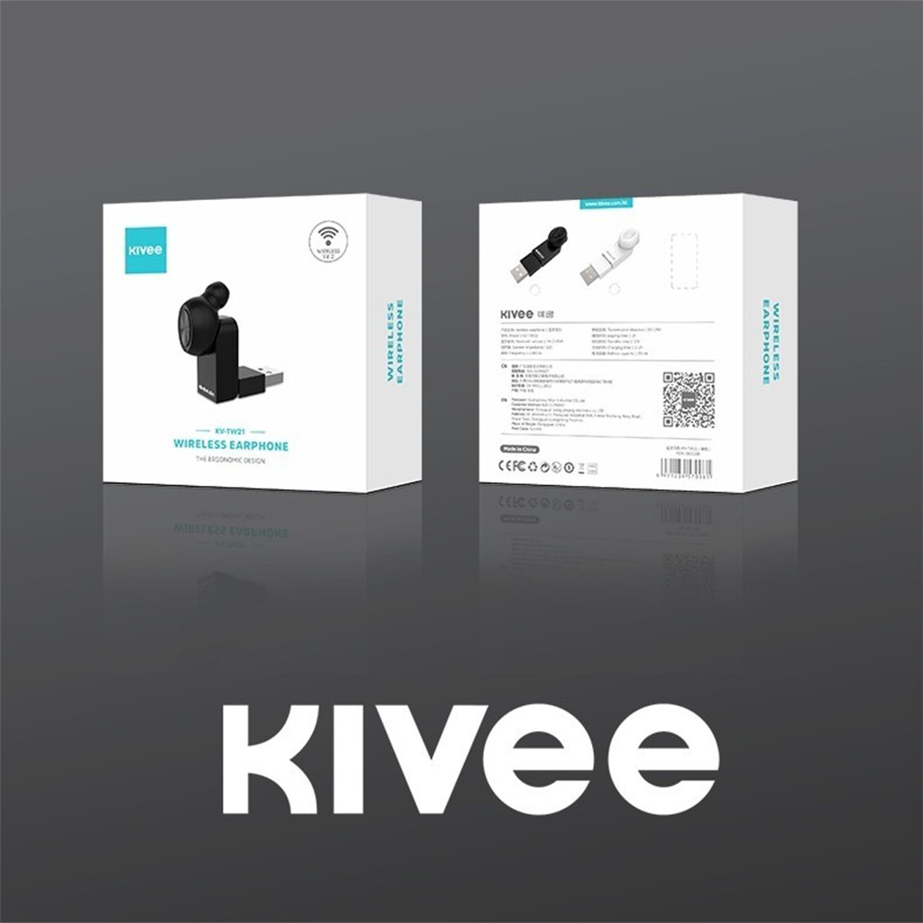 Kivee TW21 Bluetooth Headset - Black - ELEKIVTW21 | Mwave