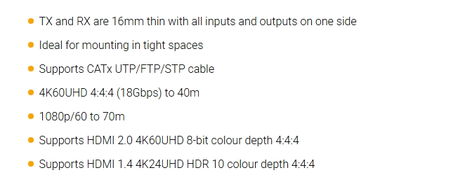 Kordz PLX 18Gbps 4K HDBaseT HDMI Extender Kit