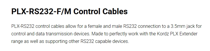 Kordz PLX 3.5mm to DB9 RS-232 Male Cable