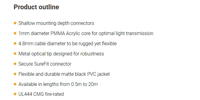 Kordz PRO3 10m Toslink Optical Digital Audio Cable
