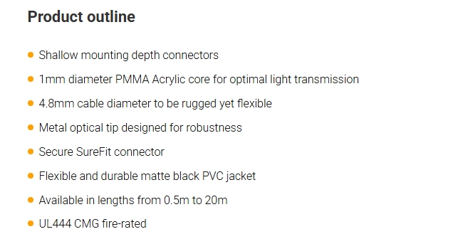 Kordz PRO 7.5m Toslink Optical Digital Audio Cable