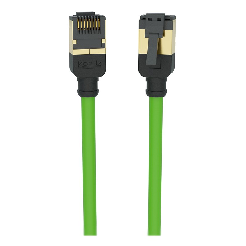 Kordz Professional Slim Profile CAT6A Network Patch Cord green 10.0m