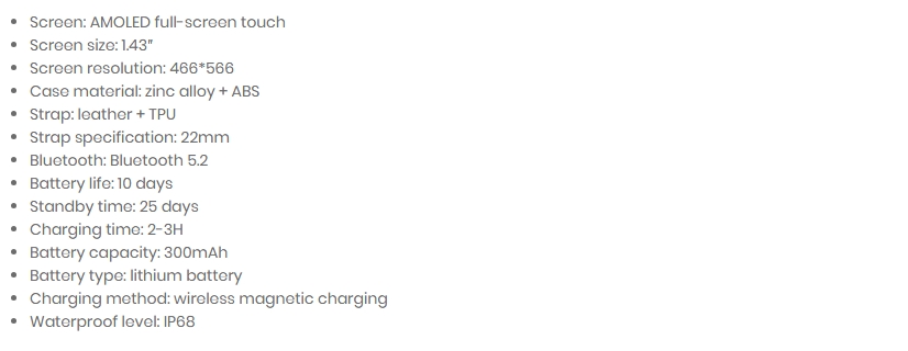 KUMI Gear GT3 Smart Watch - Dark Grey