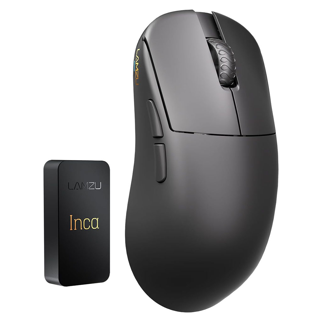 Lamzu Inca 8K Wireless Optical Gaming Mouse - Black - INCA8K-BK