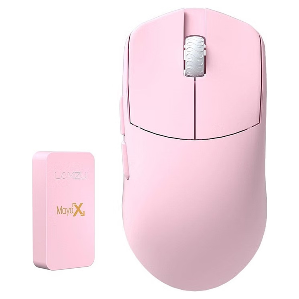 Lamzu Maya X 8K Wireless Optical Gaming Mouse - Light Pink