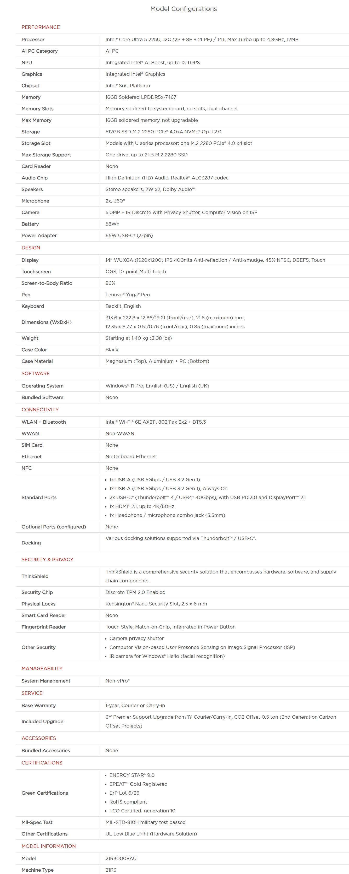 Lenovo ThinkPad T14S G1 14