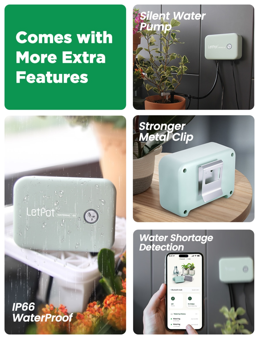 LetPot DI-3 SmartDrip Automatic Watering System w/ App Control - Green