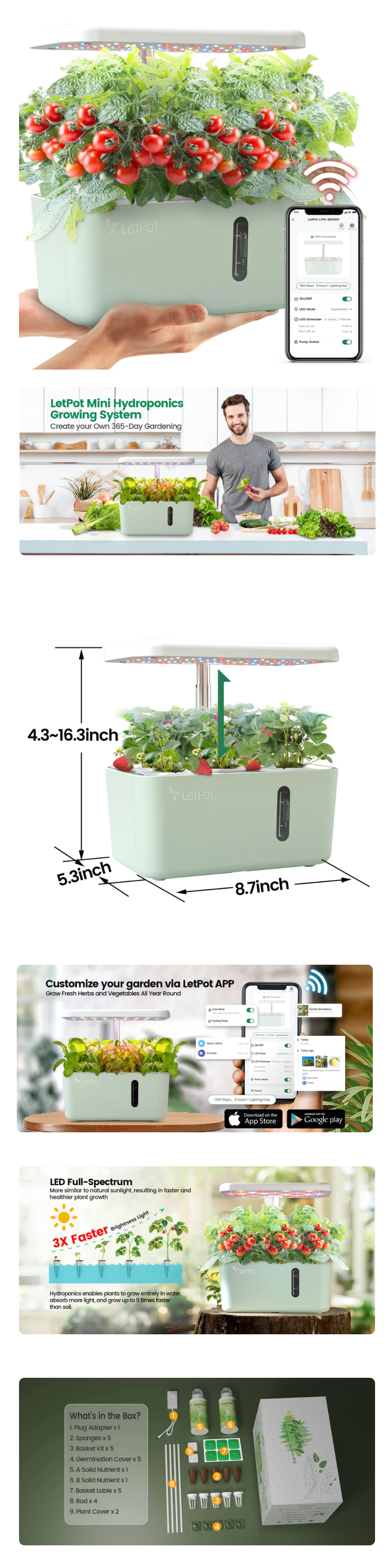LetPot Mini 5 Pods Smart Indoor Garden Kit