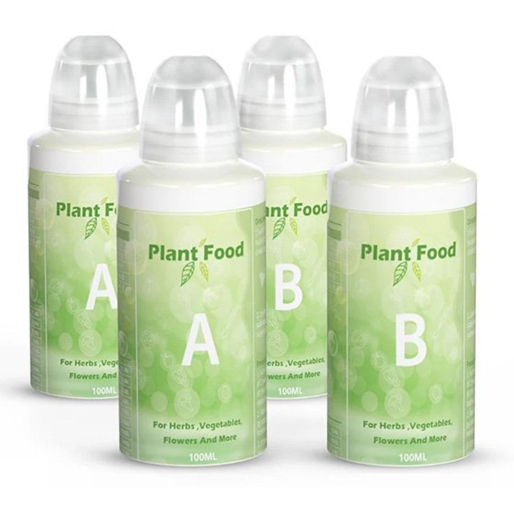 Curated visual reference: Gallery Detail: Letpot Plant Food A B Hydroponics Nutrients 4 Bottles Ab