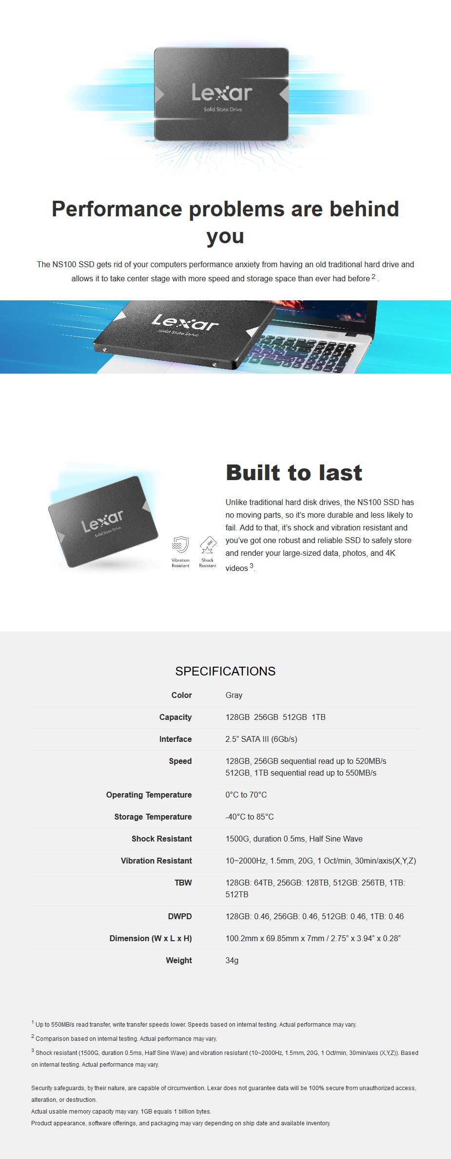 Lexar NS100 1TB 2.5
