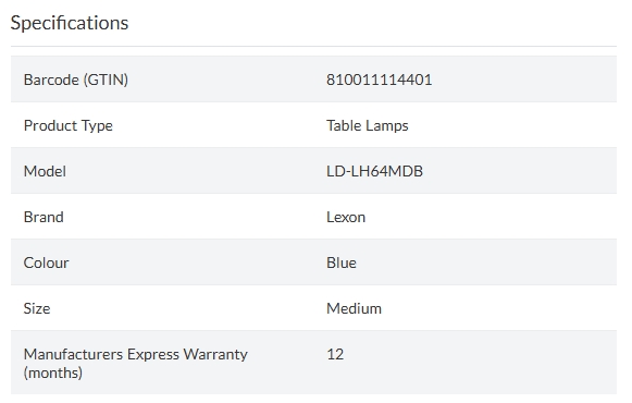 Lexon Mina M Medium Portable LED Lamp - Blue