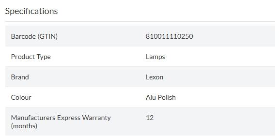 Lexon Mina Mini LED Lamp - Alu Polish