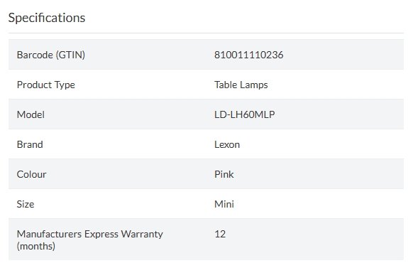 Lexon Mina Mini LED Lamp - Pink