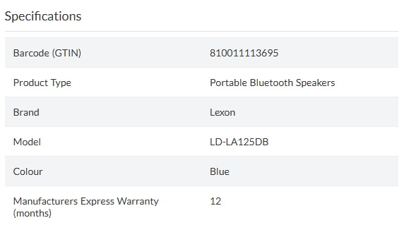 Lexon Mino+ Mini Bluetooth Speaker - Blue
