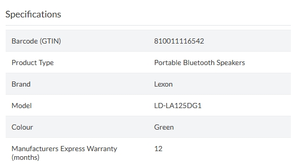 Lexon Mino+ Mini Bluetooth Speaker - Green