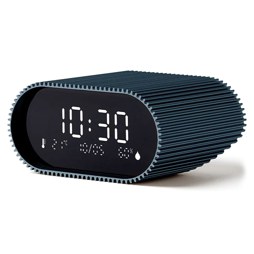 Lexon Ray Clock Lcd Alarm Clock With Temperature / Humidity Display - Gold