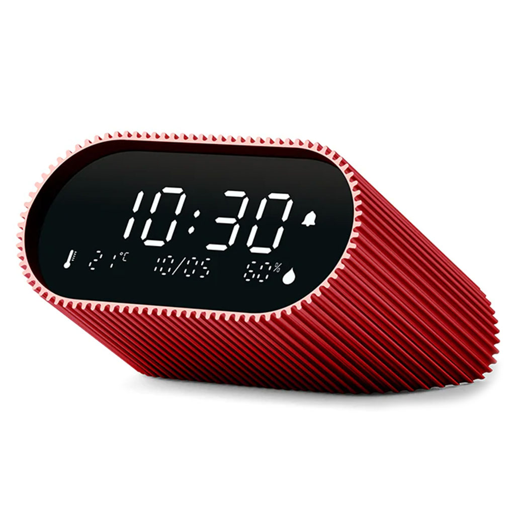 Lexon Ray Clock Lcd Alarm Clock With Temperature / Humidity Display - Gold main image 1