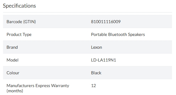 Lexon Thykho 3 FM Radio & Bluetooth Speaker - Black
