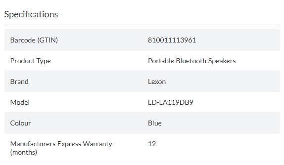 Lexon Thykho 3 FM Radio & Bluetooth Speaker - Dark Blue