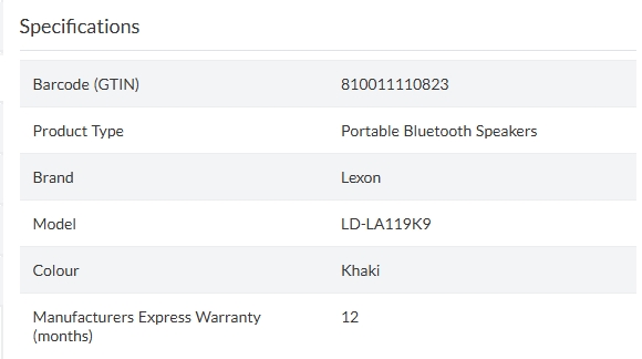 Lexon Thykho 3 FM Radio & Bluetooth Speaker - Kakhi