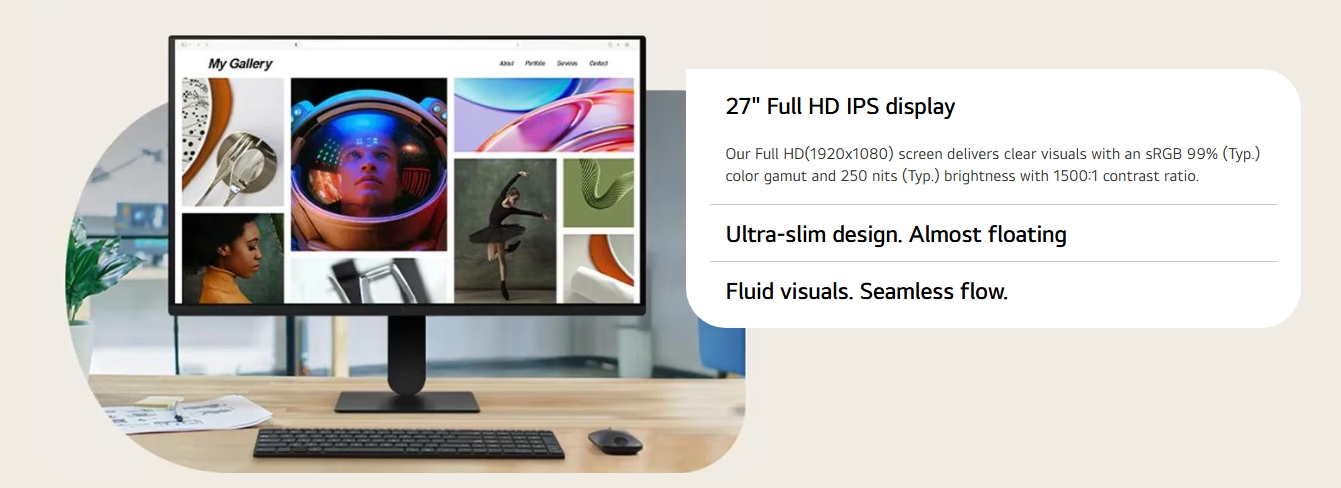 LG 27BF410B-B 27" 120Hz FHD 1ms HDR10 IPS Monitor