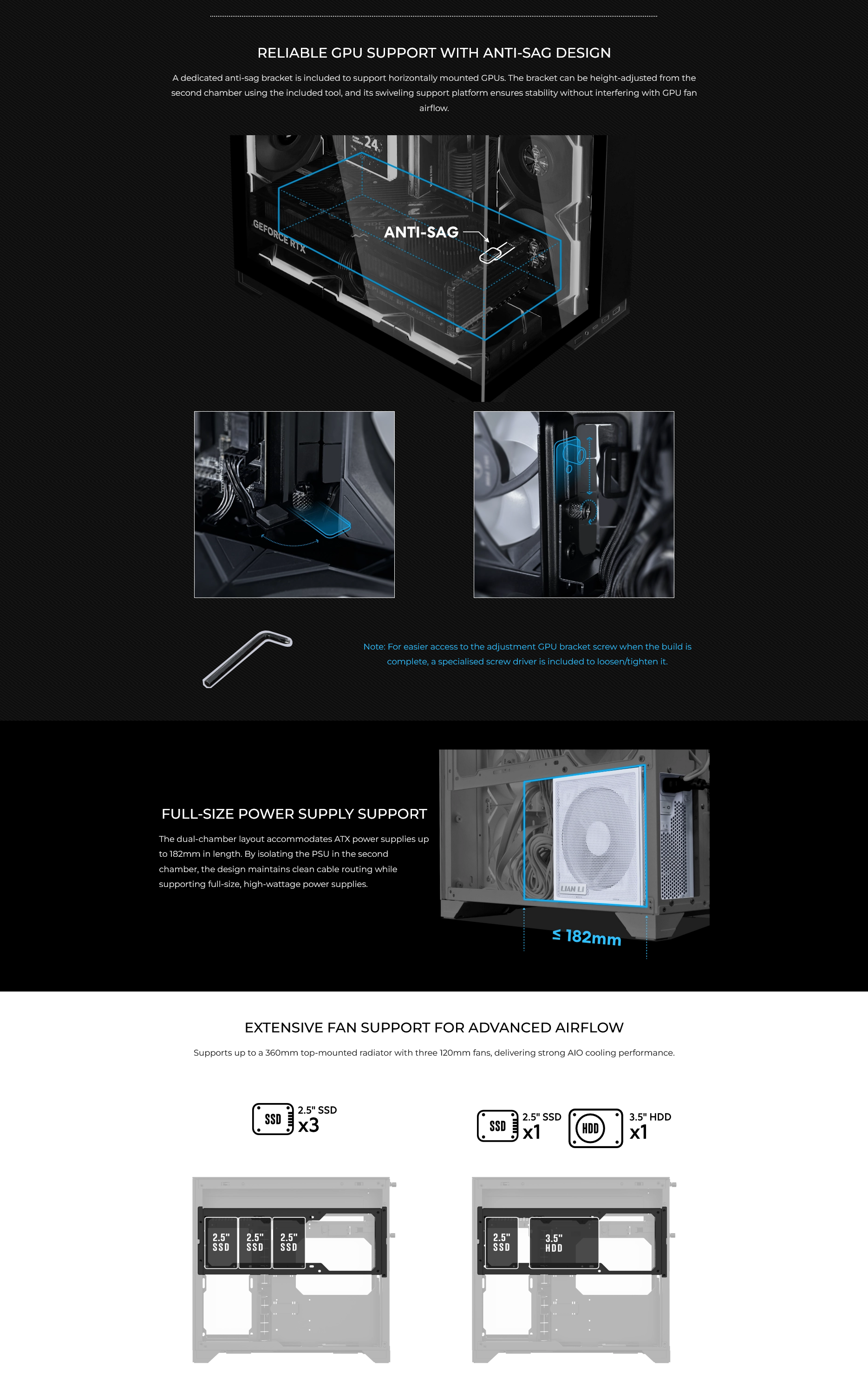 Lian Li O11 Vision-M Compact Tempered Glass Mini-ITX/mATX Case - Black