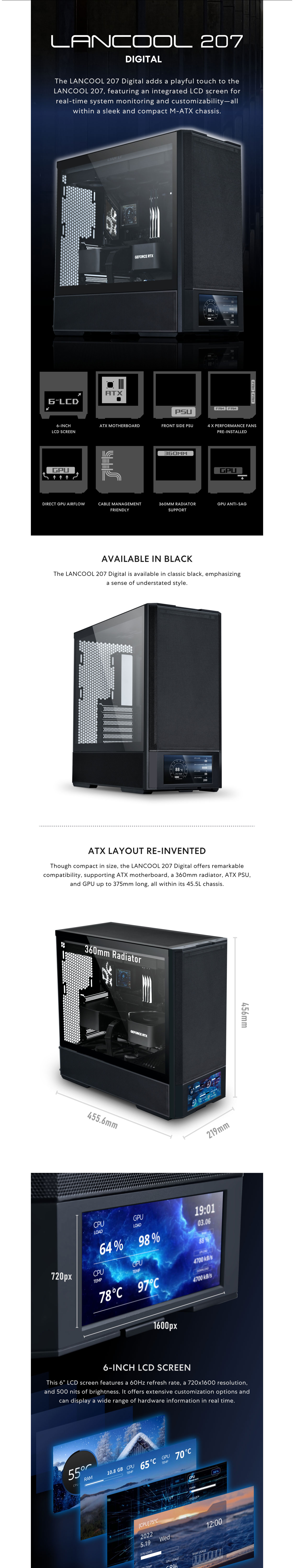 Lian-Li LANCOOL 207 Digital Mesh Mid-Tower ATX Case